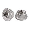 Newport Fasteners Flange Nut, 1/4"-20, 18-8 Stainless Steel, Not Graded, 0.438 in Hex Wd, 0.14 in Hex Ht, 100 PK 890406-PR-100